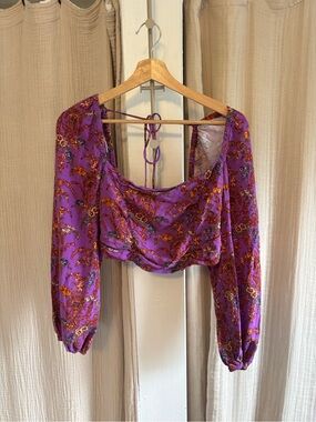 Urban Outfitters Long Sleeve Smocked Blouse- Large